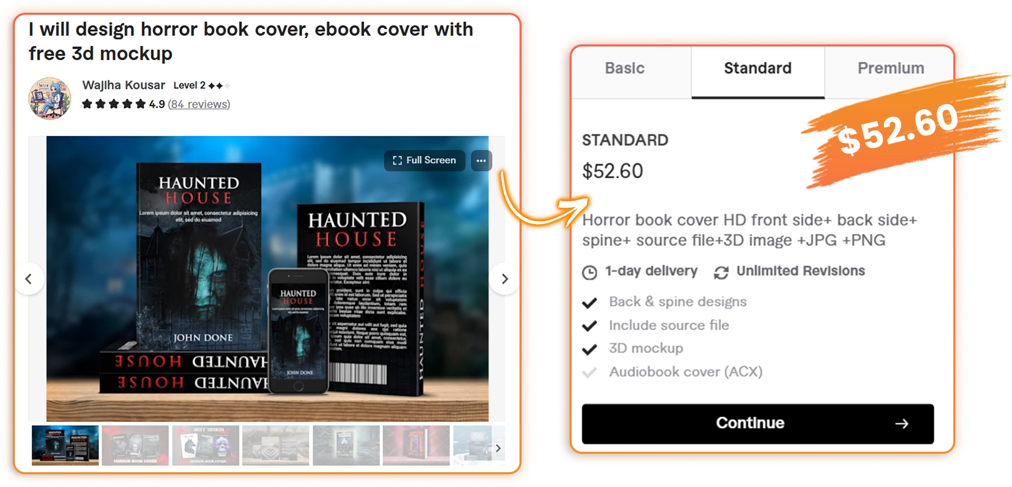 Fiverr Ebook Writing Listings