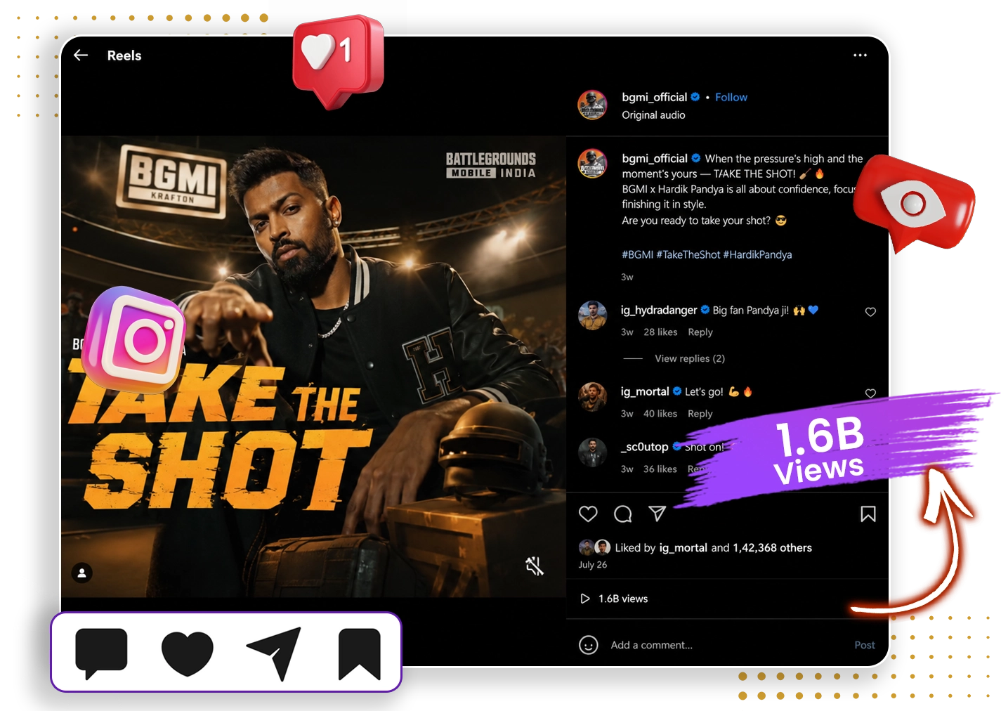 BGMI Hardik Pandya Take The Shot