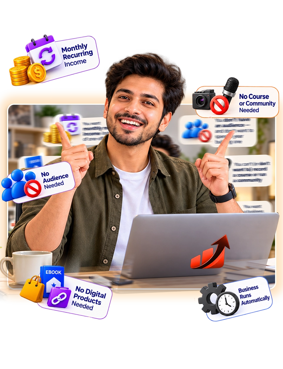 Whop Engine membership business illustration